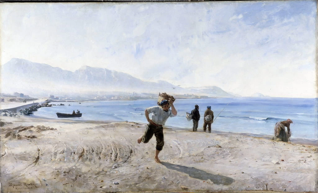  24-Alphonse Moutte-La spiaggia del Prado-Palais de Longchamp, Marseille 